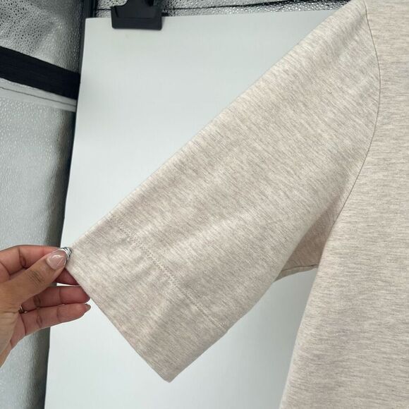 Cuddl Duds Women’s Creme Cotton Classic Elbow Sleeve Knit Top Medium - Picture 4 of 11